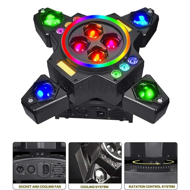 New! LED Party Lights Lyrical Dream Sound RGBW Dmx Dance Event Device Indoor Home Party Dj Strobe Light Club Bar Laser Projector
