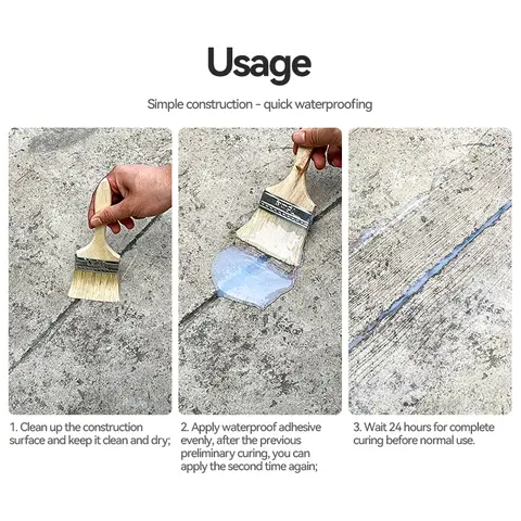 500ml Vattentät Beläggningstätningsmedel Transparent Osynlig Pasta Lim Med Pensel Lim Reparation Hem Tak Badrum 8 best sales vattentät osynlig självhäftande pasta - №6