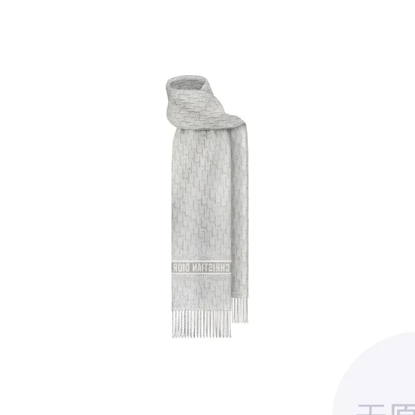DIOR Knit Scarves Unisex Silver 61DOB201L016_CO95