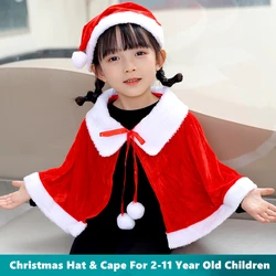 サンタクロースのコスプレ衣装アクセサリー,クリスマスハット,ケープ,ショルダースカーフ,ショール,大晦日のパーティー,ドレスアップ,2024