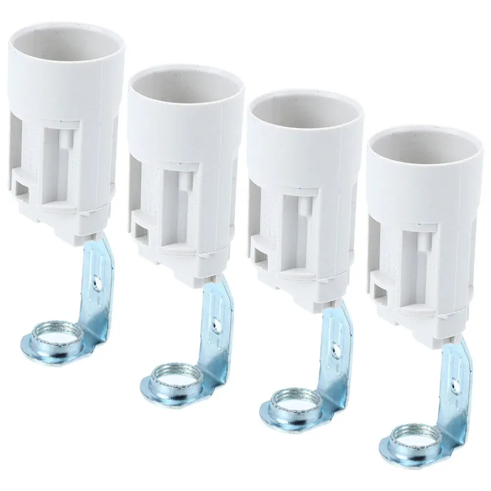 

4Pcs Candelabra Socket Replacement Lamp Socket Repair Kit Light Bulb Holder for DIY Lamp Making Projects Decorative Lights