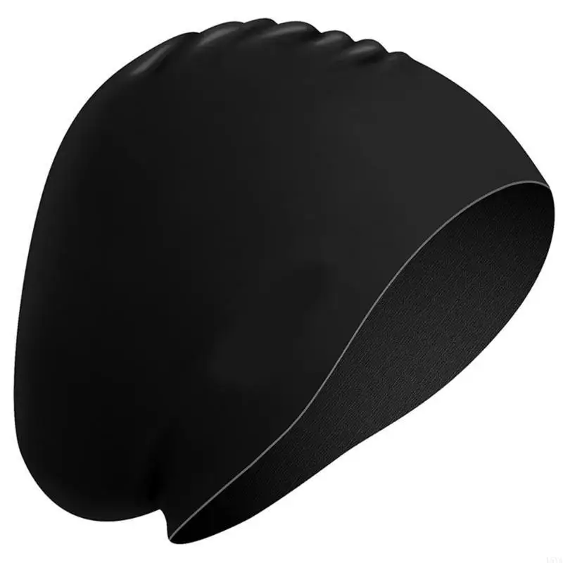 

L5YA Silicone Swim Caps Lightweight For Long Hair Keep Hair Protected Multiple Color