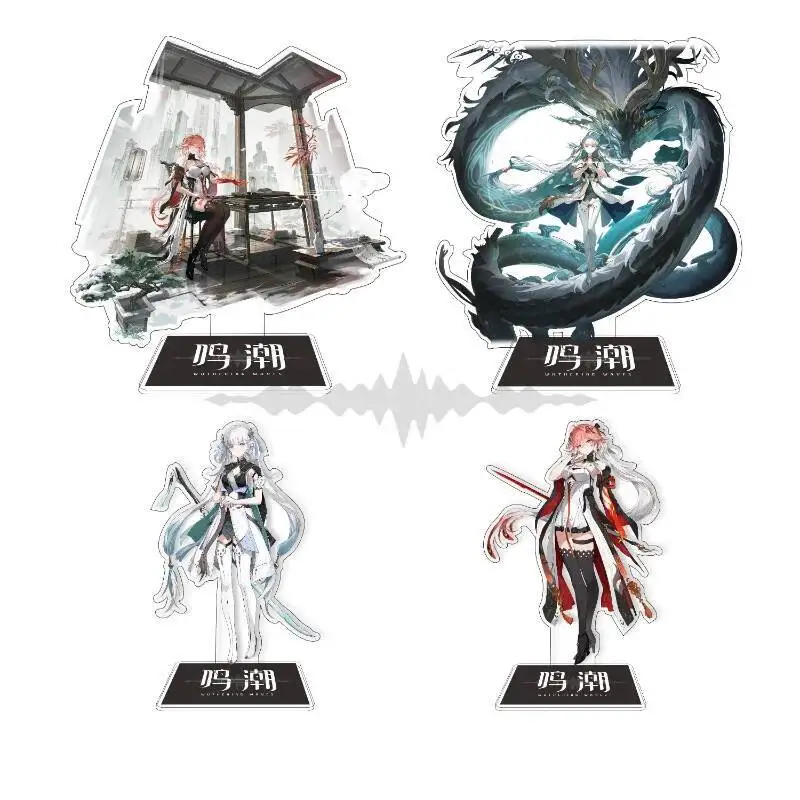 لعبة Wuthering Waves كوسبلاي Zhezhi Changli Jinhsi 15 سم لوحات واقفة من الأكريليك على الوجهين هدايا