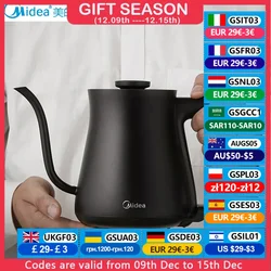 Midea Electric Kettle 1000W Fast Boiling Stainless Steel Kettle For Coffee Tea Gooseneck Style MK-SH07E301