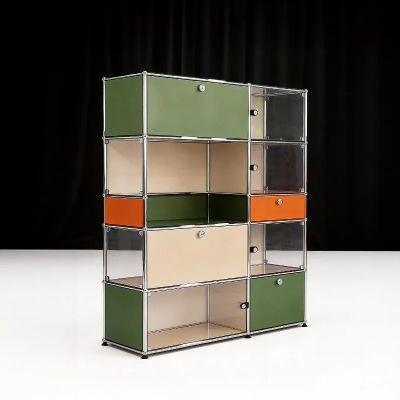 Living room dining side cabinet multi-layer drawer storage high-end color high cabinet