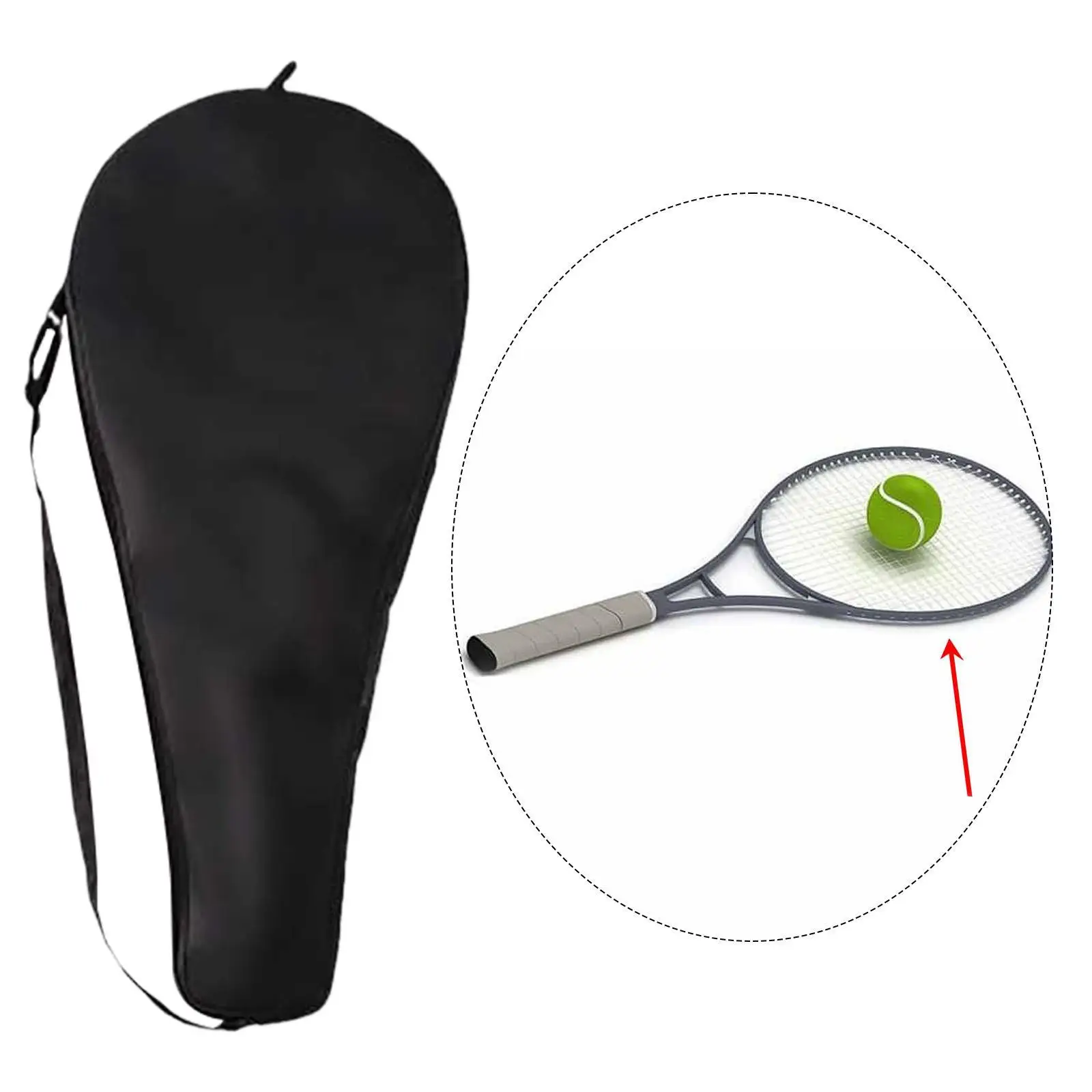 Tennis and Racquet Sports Racket Tote Oxford Cloth Storage Shoulder Bag for Cycling and Outdoor Exercise