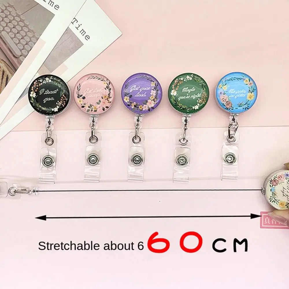 1ชิ้นคลิปยึดป้ายสำหรับม้วนป้าย ID พยาบาลพร้อมคลิปหนีบเข็มขัดบัตรประชาชนแบบห่วงโซ่สำหรับนักเรียนโรงเรียนสำนักงาน