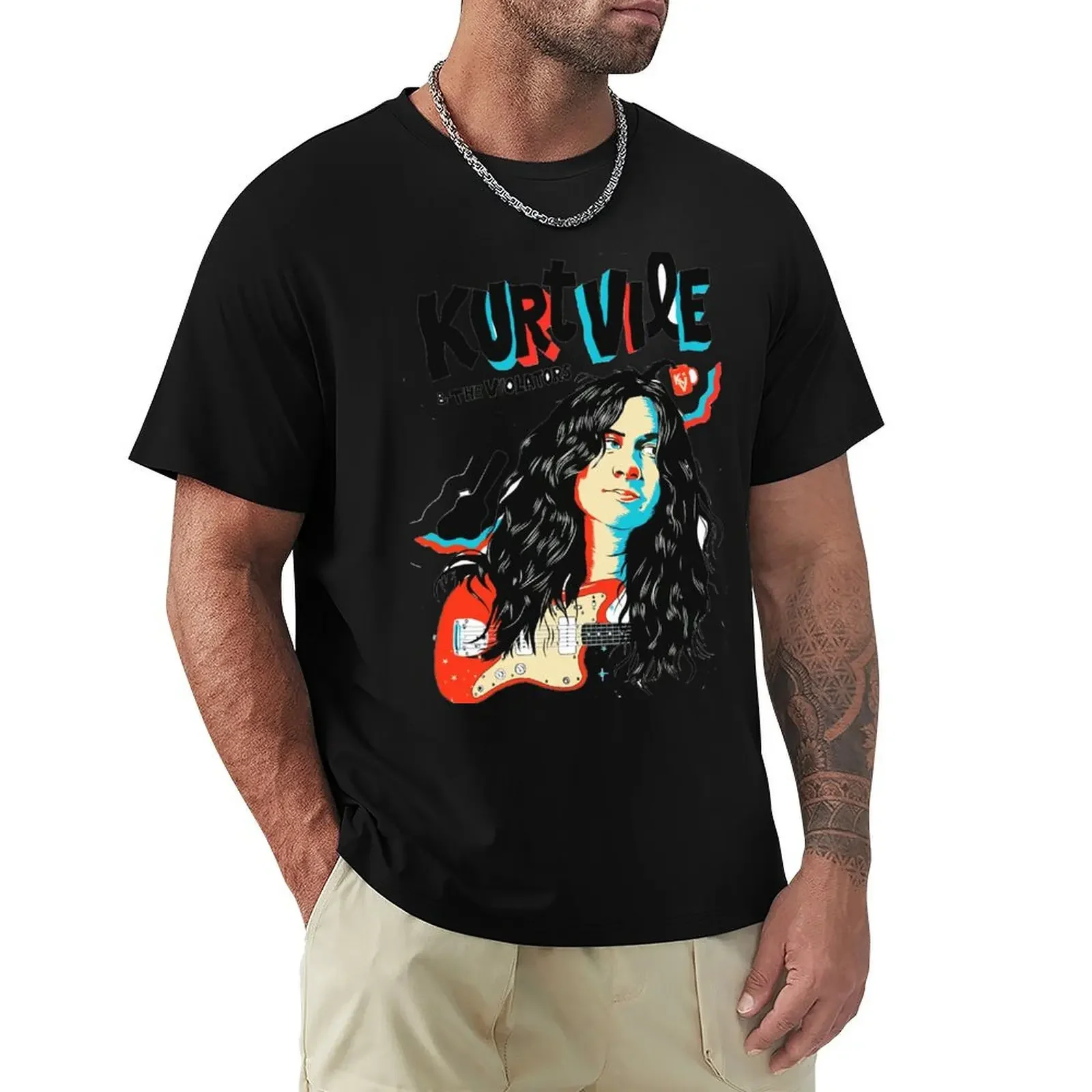 kurt vile T-Shirt Blouse summer tops vintage anime shirt mens graphic t-shirts big and tall