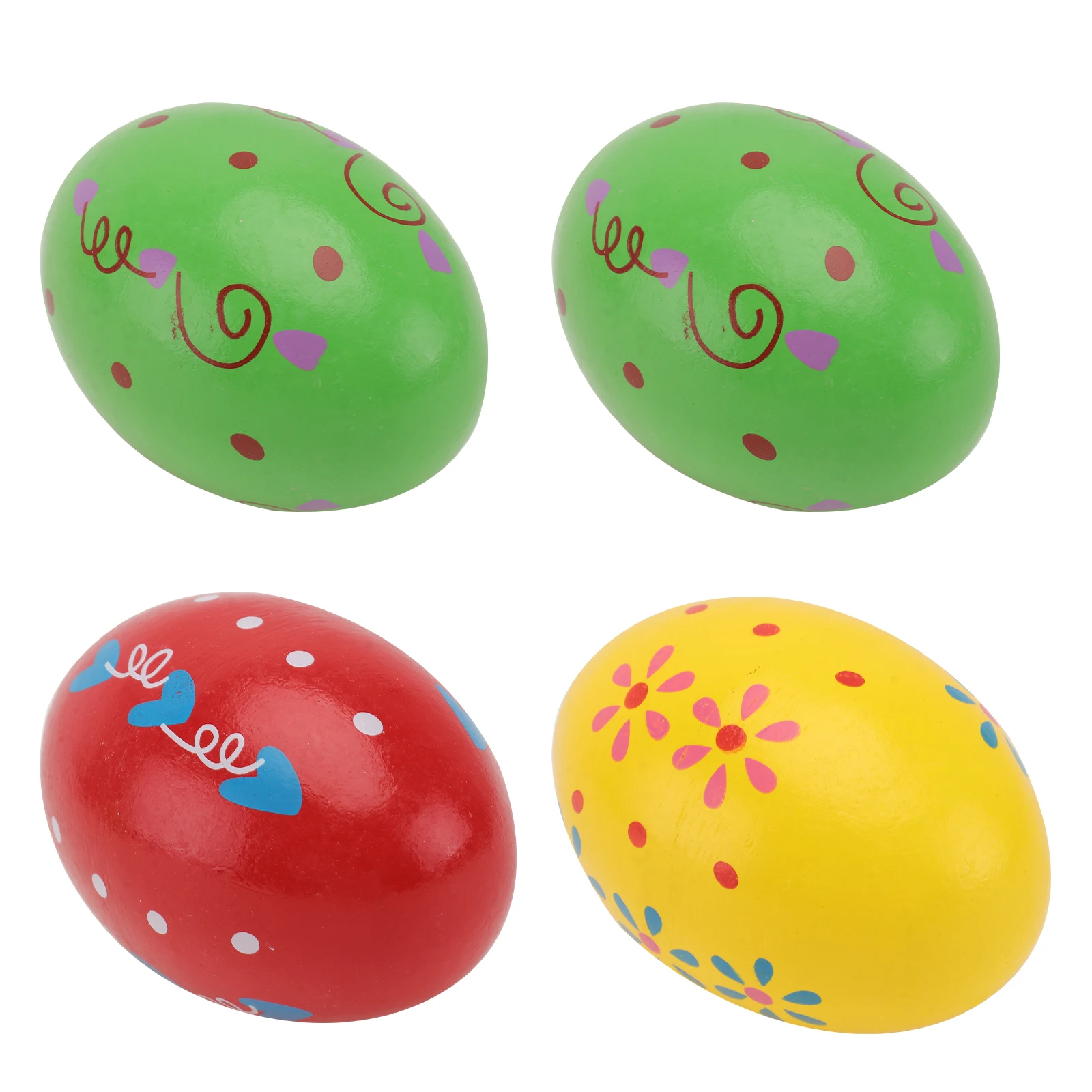 4 Stück Holzsandspielzeug Baby Shaker Percussion Spielzeug Zufällige Farbe 7x4 5cm Pädagogische Freude