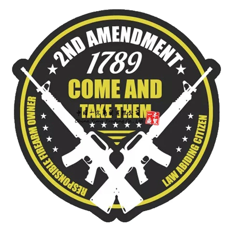 2nd Amendment Sticker decal firearms gun rights America guns USA Helmet Police