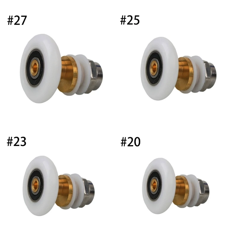 Sliding Glass Door Pulleys Replacement Partiality Bearing Rollers Shower Door Wheels Nylon Copper-Core Single Wheel M4YD