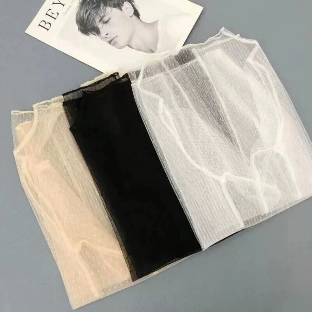 Camiseta de manga larga para mujer, blusa transparente de malla transparente, camisa inferior de encaje para playa de verano