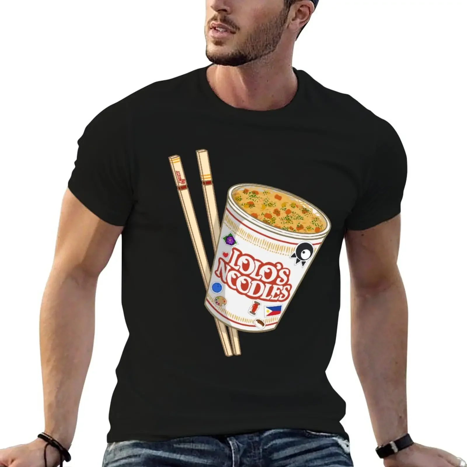 Lolo's Noodles T-Shirt blanks plus size tops shirts graphic mens cotton t shirts