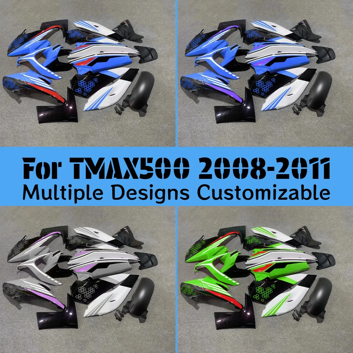 

Комплект обтекателей Moto Cross TMAX500 2008 2009 2010 2011, обтекатели для мотоциклов, бесплатный индивидуальный комплект кузова для YAMAHA TMAX 500 08 09 10 11