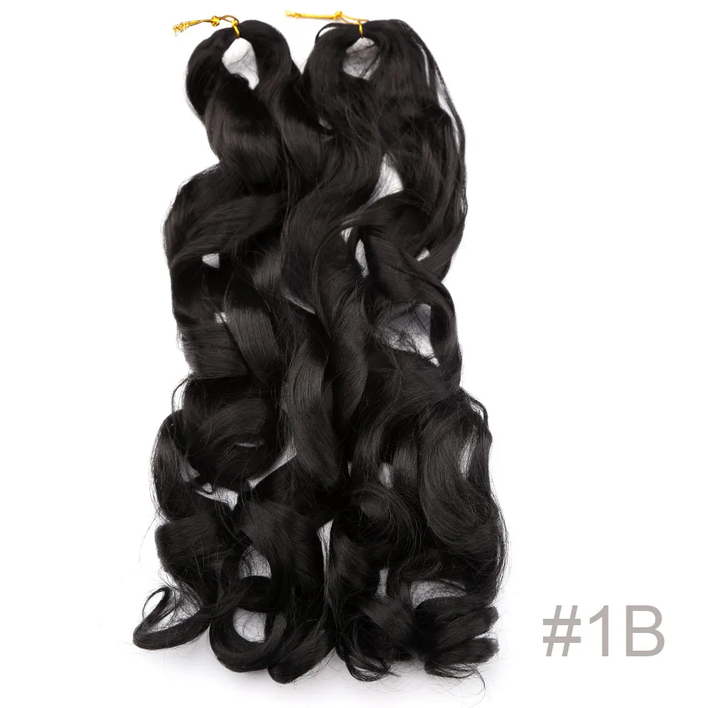 Amir French Curls Trança Sintética Loose Wave Crochet Hair Pré Esticado Trança Extensões de cabelo para Mulher Preto Marrom