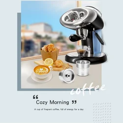 Illy-1 커피 캡슐 포드용 iCafilas 커피 필터, 스테인레스 스틸, 재사용 가능, 컵 드리퍼 탬퍼 