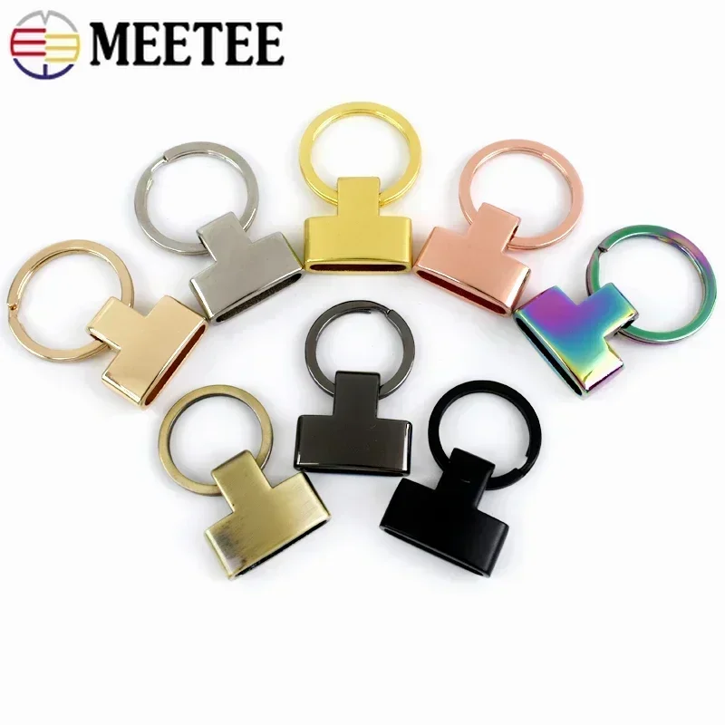 5/10/20Pcs Meetee 20/24mm Metal O Ring Buckle Key Hooks for Bags Strap Stopper Belt Buckles Keychain Screw Clasp Accessories