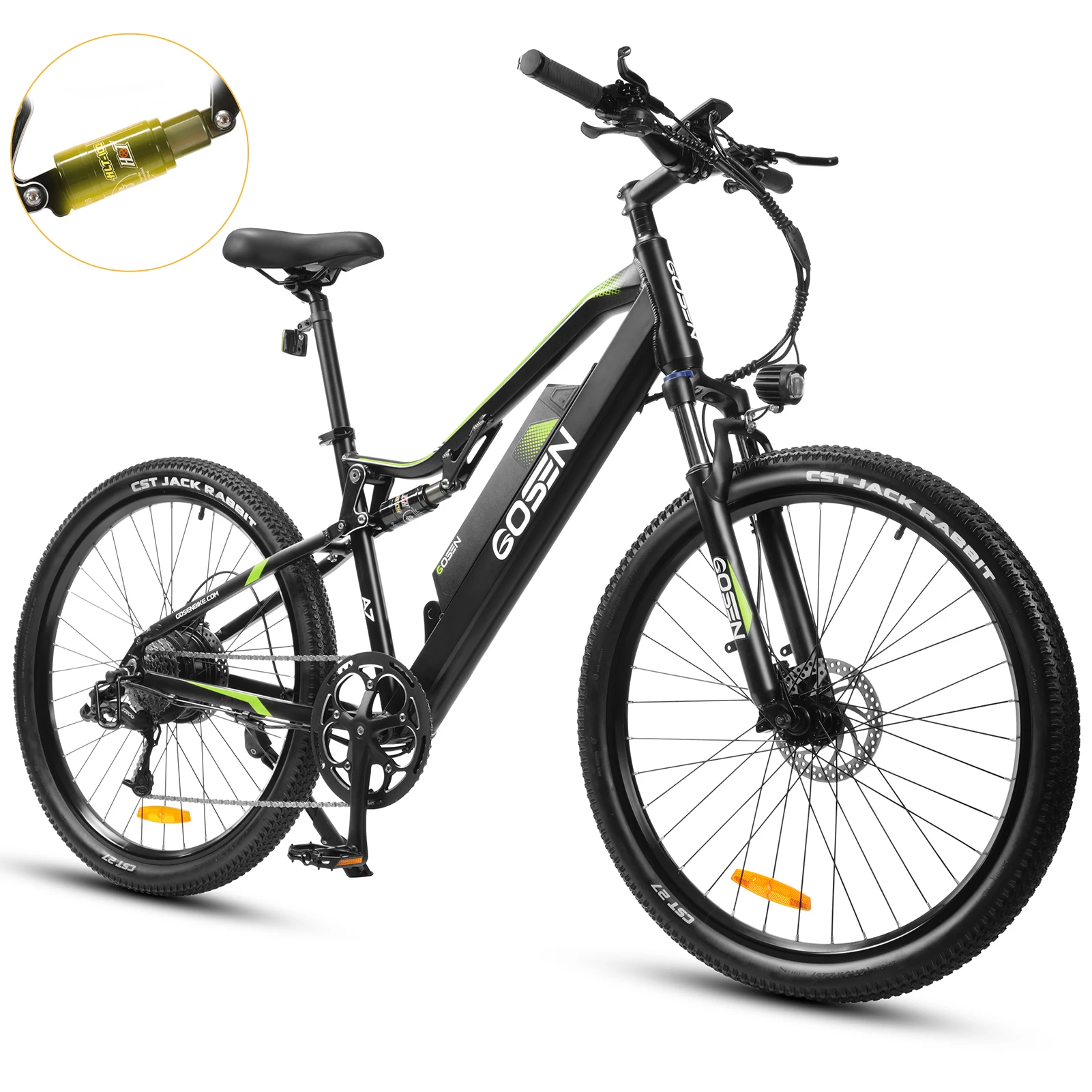 

Full Suspensions Electric Mountain Bike 500W Motor ebike 48V 18ah Hydraulic Disc Brake emtb For Sale