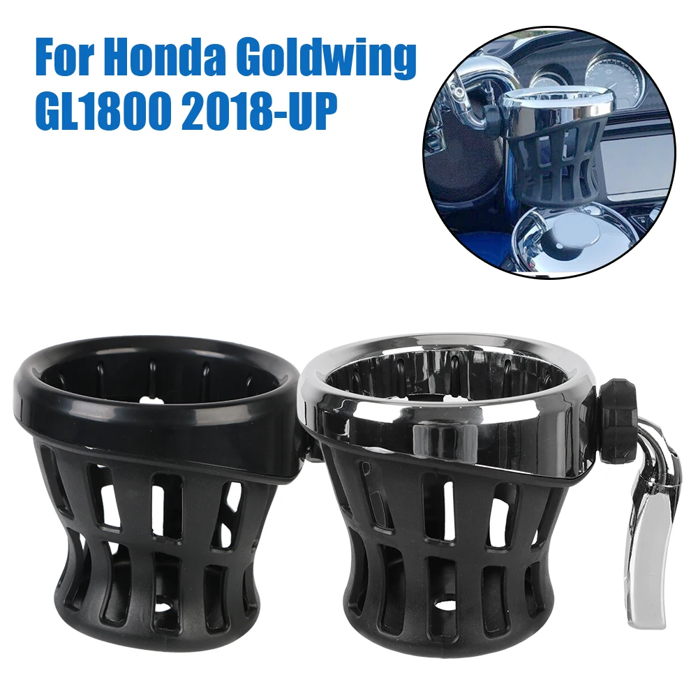 Chrom Motorrad Getränke becher halter für Honda Goldwing Gl1800 2018-up Lenker Getränke halterung Aluminium