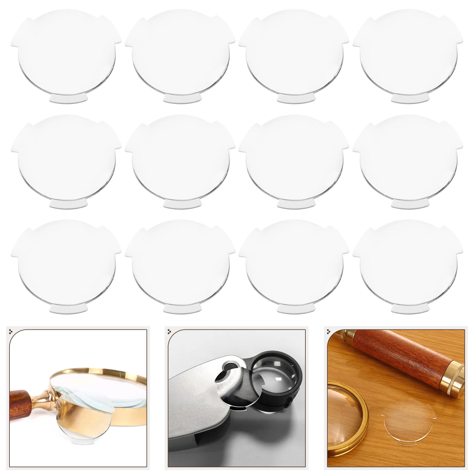 20 Pcs Biconvex Lenses Vr Glasses Accessories 3d Headset Plastic Eyeglasses for Replacement Light Blocking Light-blocking