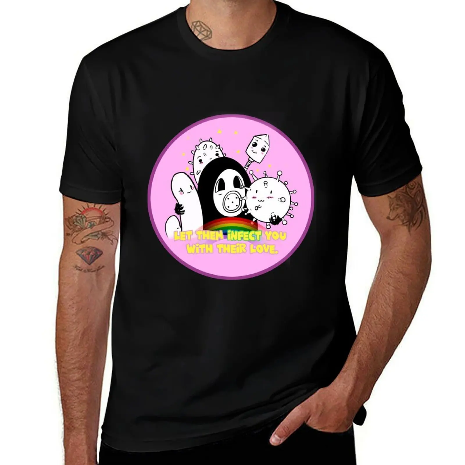 Let Them Infect You With Their Love T-Shirt Lightweight Print T-Shirt