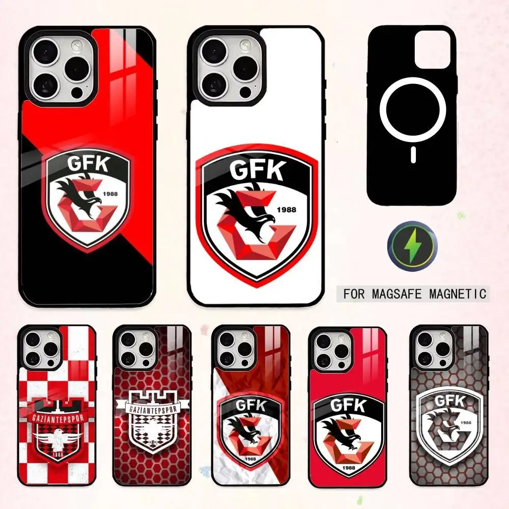

Red and Black Eagle Gaziantep FK Phone Case For iPhone17,16,15,14,13,12,11 Plus,Pro Max Magnetic For Magsafe Wireless Charging
