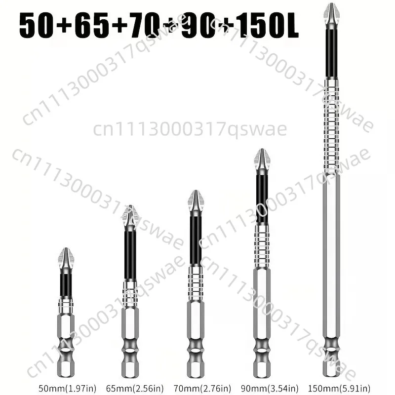 High hardness drill bit S2 strong magnetic 5A black non-slip cross head electric drill electric screwdriver drill bit