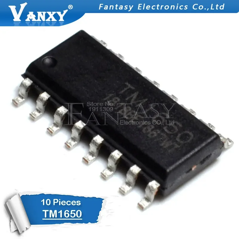 10pcs TM1650 SOP-16 LED 1650 SOP TM1651 TM1652 TM1616 TM1812 TM2291 drive control