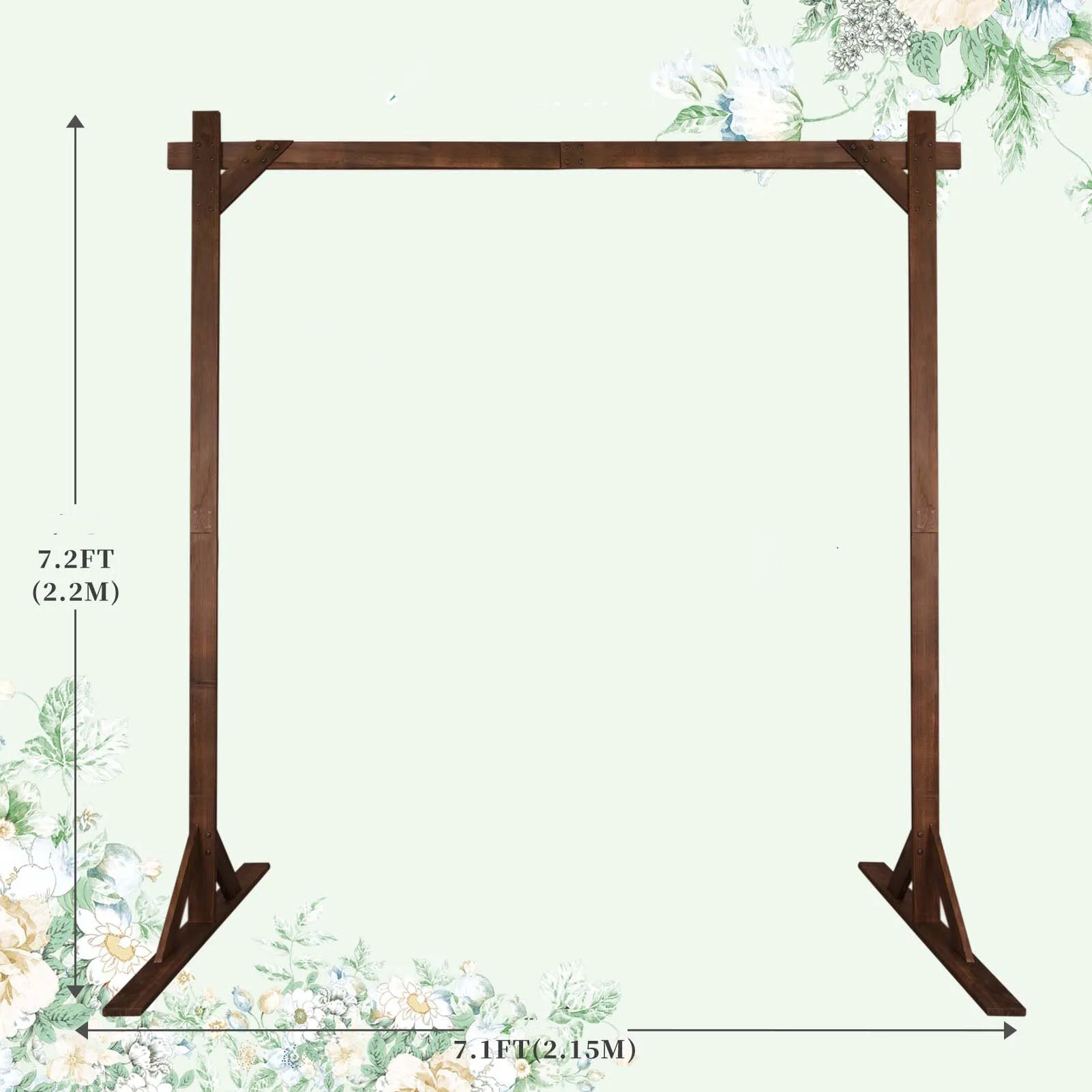 Forest Lawn Wedding Entrance Open Arch Backdrop Wooden Arch Decoration Flower Rack