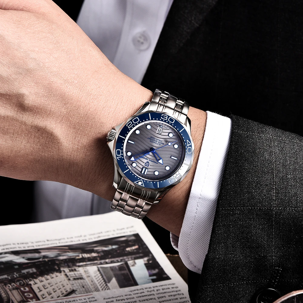 2025 جديد PAGANI تصميم ساعات آلية للرجال قمة فاخرة ساعة أوتوماتيكية للرجال AR الياقوت مضيئة مقاوم للماء السيراميك الحافة #2