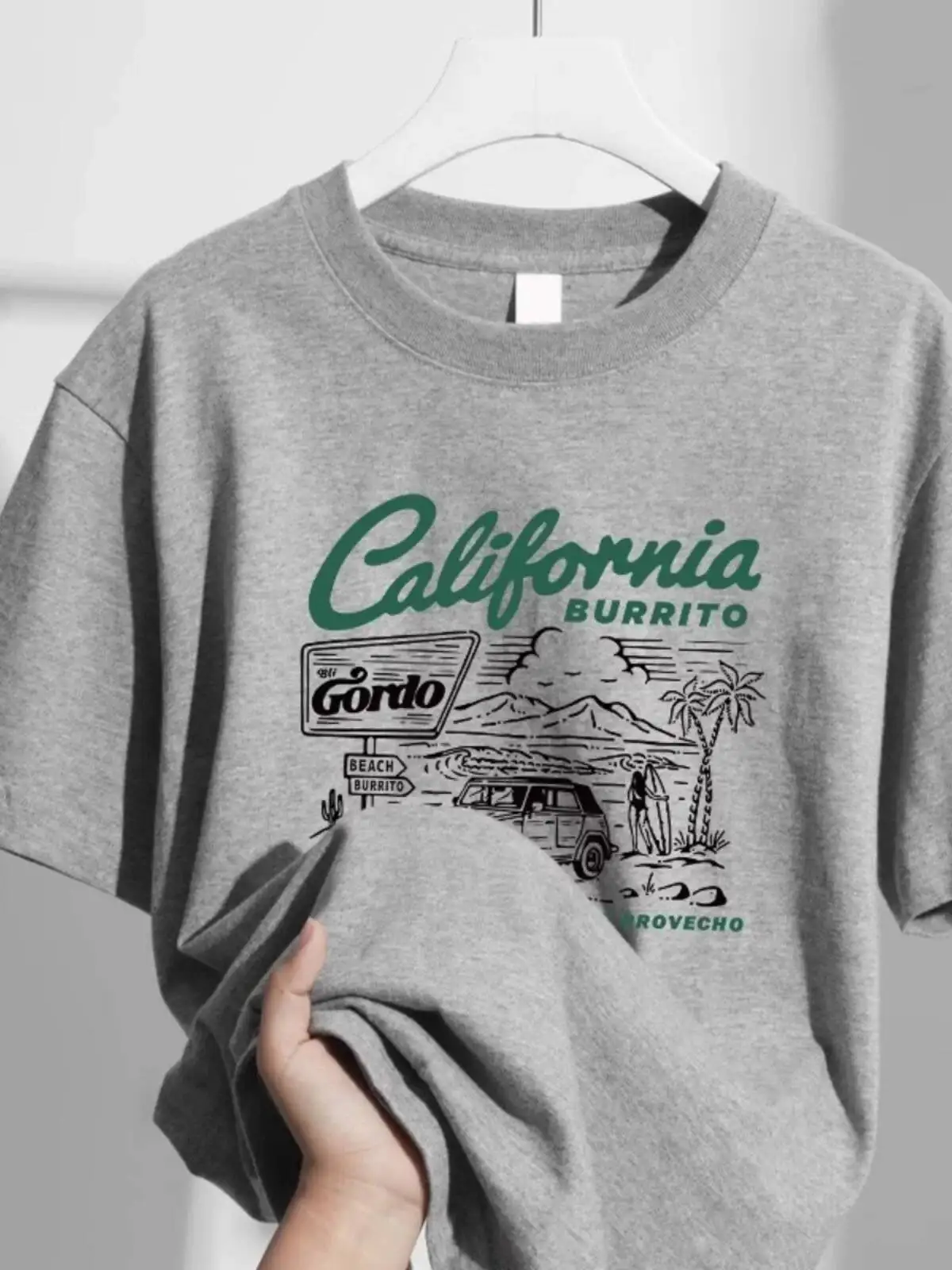 تي شيرت رجالي من القطن الخالص بأكمام قصيرة نصف كم بدون علامة ماركة أمريكية عصرية ملابس صيفية غير رسمية زي عرض أزياء عرقي