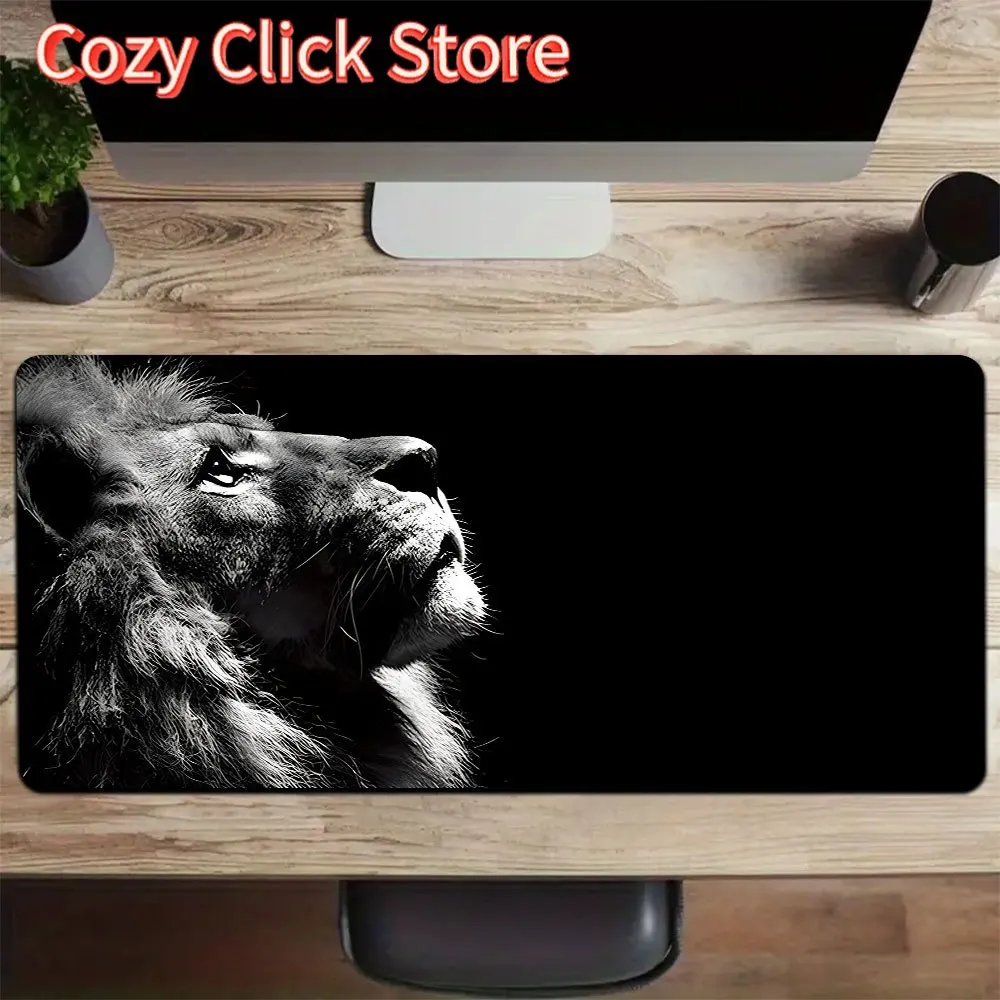 

1 шт. коврик для компьютера с изображением льва и леопарда, противоскользящий коврик для стола, коврик для игровой клавиатуры