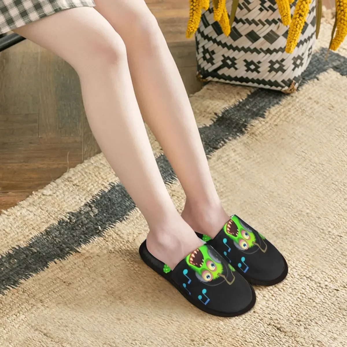 Custom My Singing Monsters Soft Memory Foam House Slippers Women Adventure Action Game Cozy Warm Anti-skid Sole Slipper