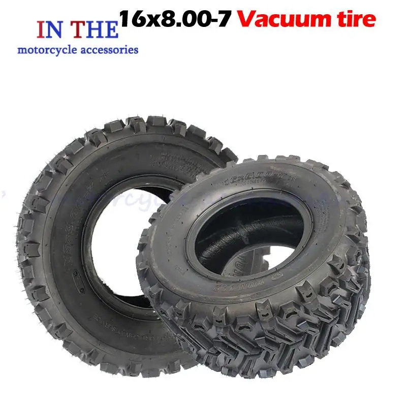 

Hot Sale Good Quality 16x8.00-7 Vacuum Tyre ATV Tire Fit for ATV 50CC,90CC,70CC,110CC,125CC Outer Tyre