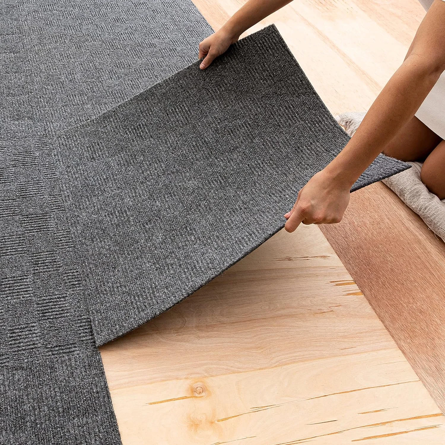 10pcs 30x30cm Carpet Squares -Self Adhesive | Peel and Stick Carpet Tiles for Bedroom Office, Easy DIY Installation