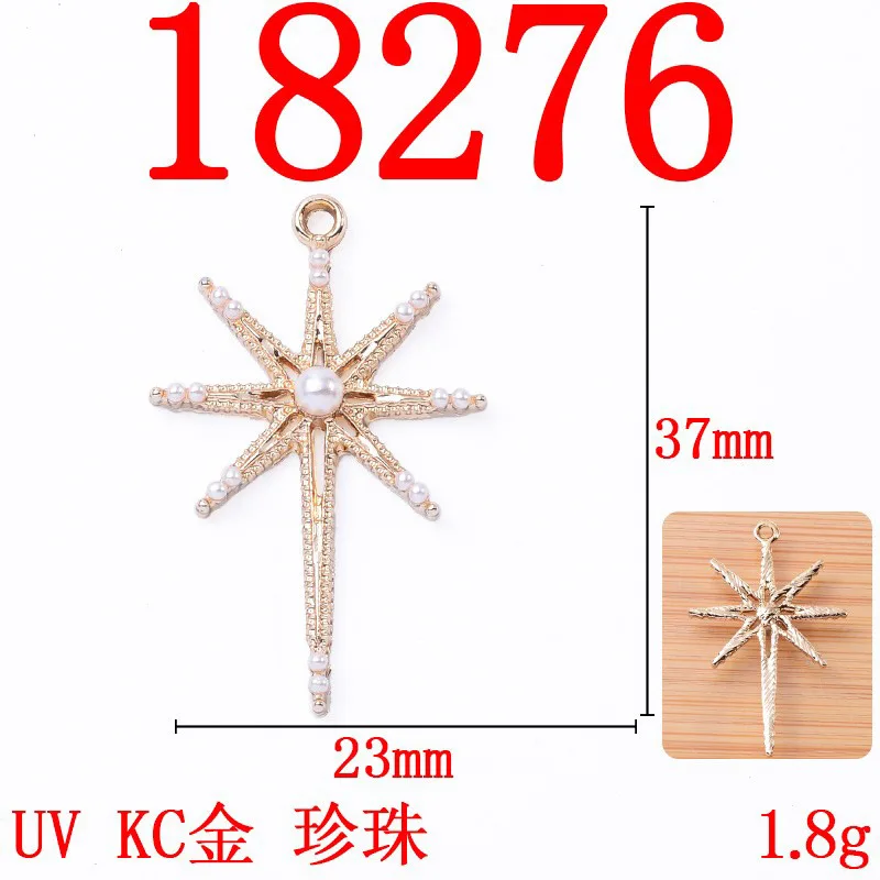 New DIY handmade bracelet necklace color retention pendant fashion inlaid pearl rhinestone star moon alloy accessories