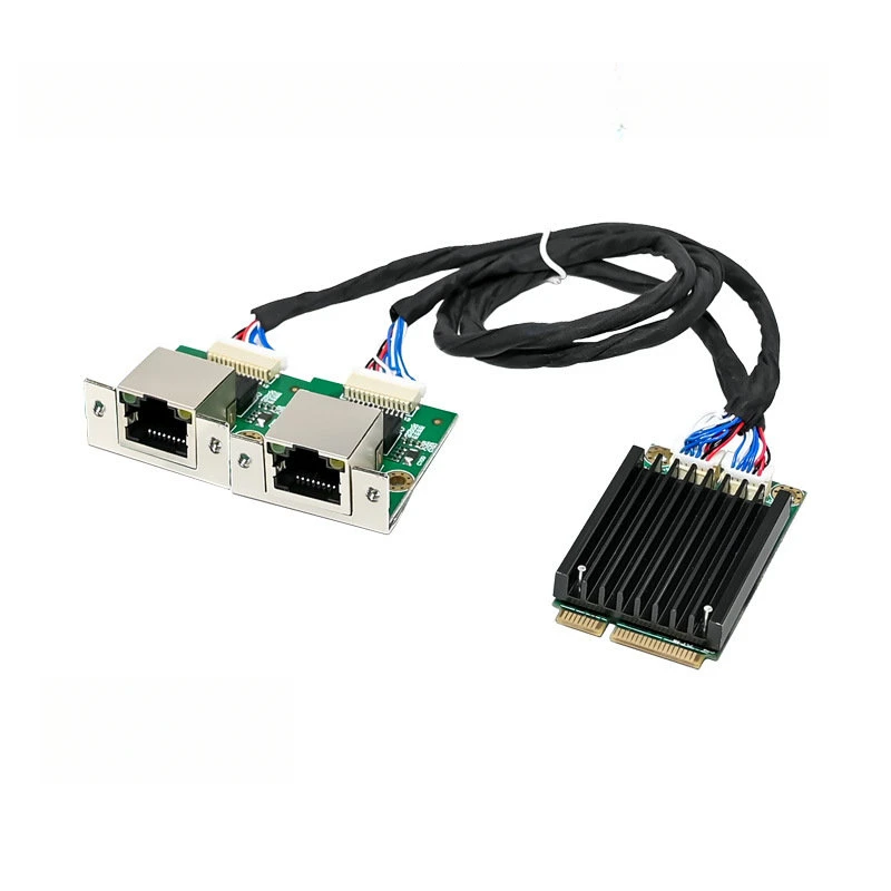 Mini PCIe to Dual Port 1000Mbps Wired Intel Industrial Control Server 2.5G Network Card i225V B3 Ethernet