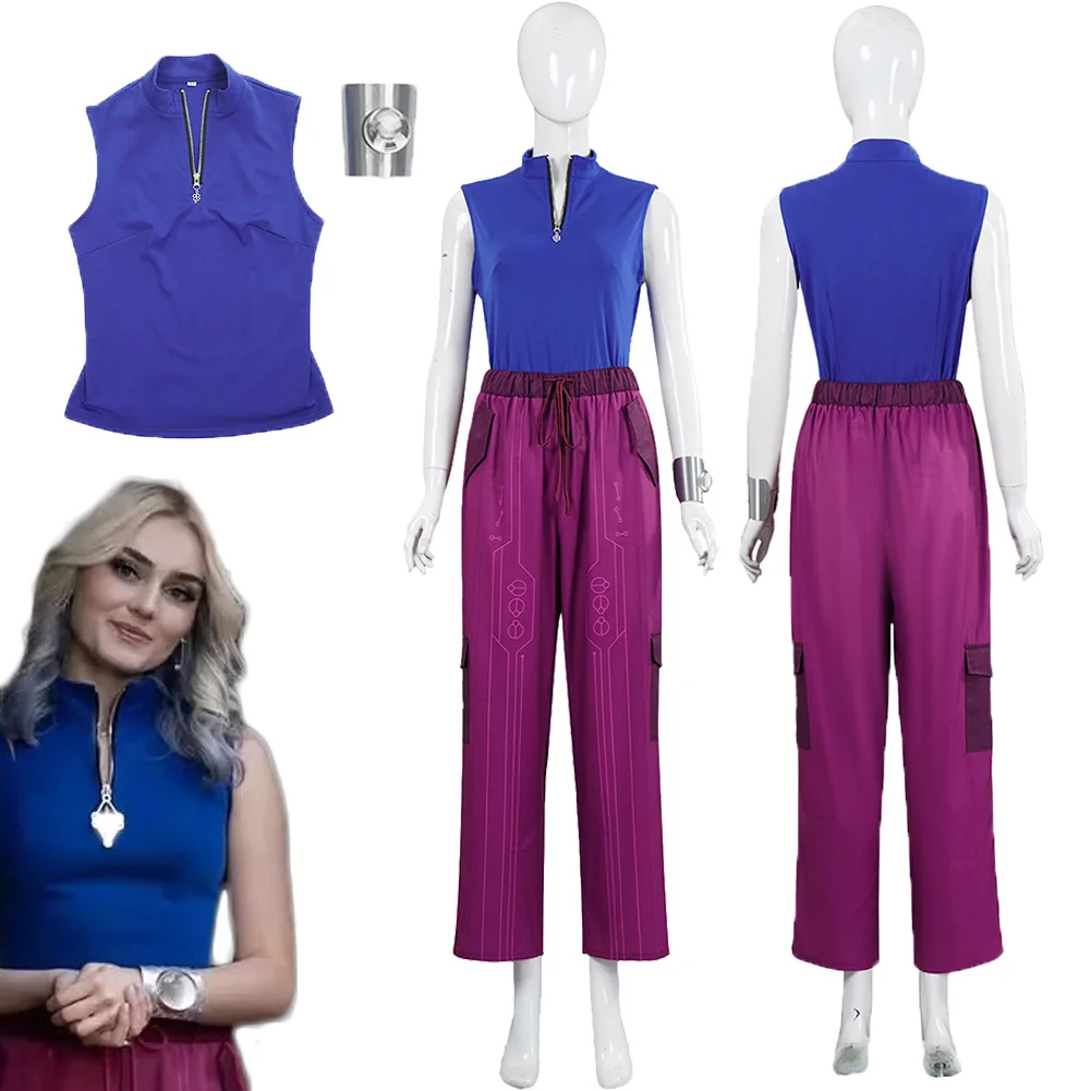 

2025 TV Zombies Cosplay Addison Top Pant Disguise Roleplay Party Costume Outfit Halloween Carnival Uniform Suits For Women Adult