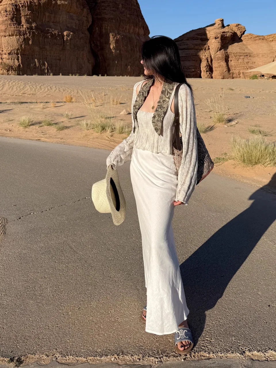 

TZCO Summer Long Dr Ele Micro Elastic Cotton Linen Fi Tail High Waist A-Line Skirt Comfortable Casual Ele Dr