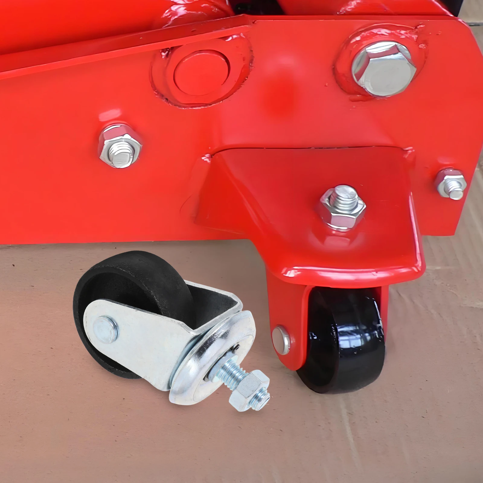 

Hydraulic Horizontal Jack Accessory Swivel Wheel 12mm Rod Stable Easy Installation Heavy Duty Caster For Garage Floor