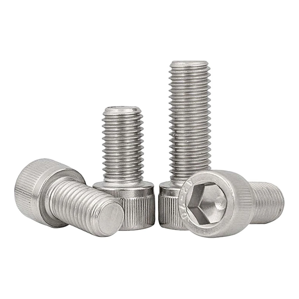 10 Pcs Hexagon Hex Socket Cap Head Screw  M2 M2.5 M3 M4 M5 M6 M8 M10 M12 Stainless Steel Bolt DIN912