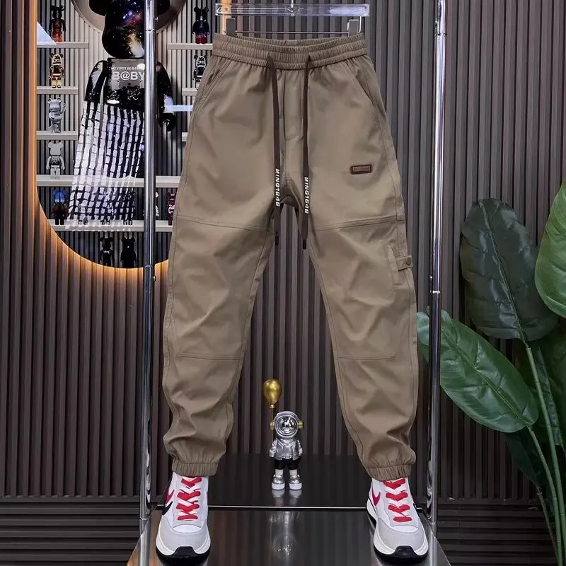 Autumn Men\'s Trend Joggers High Street Sports Trousers 9-Minute Sweatpants Fashionable Men\'s Clothing 2024 Streetwear Men