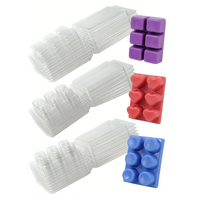 10pcs Wax Melt Mold, Wax Melt Clam Shell Mold, Square 6-Cavity Transparent Plastic Cube Tray, Used For Candle Making And Soap