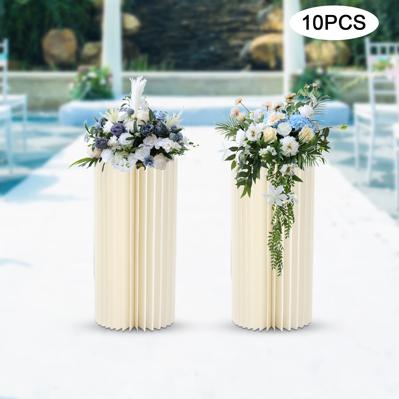 

Wedding Centerpieces Cardboard Vases - 10 Pcs 23.6inch Tall Flower Vase Flowers Stand for Party Tables Decorations