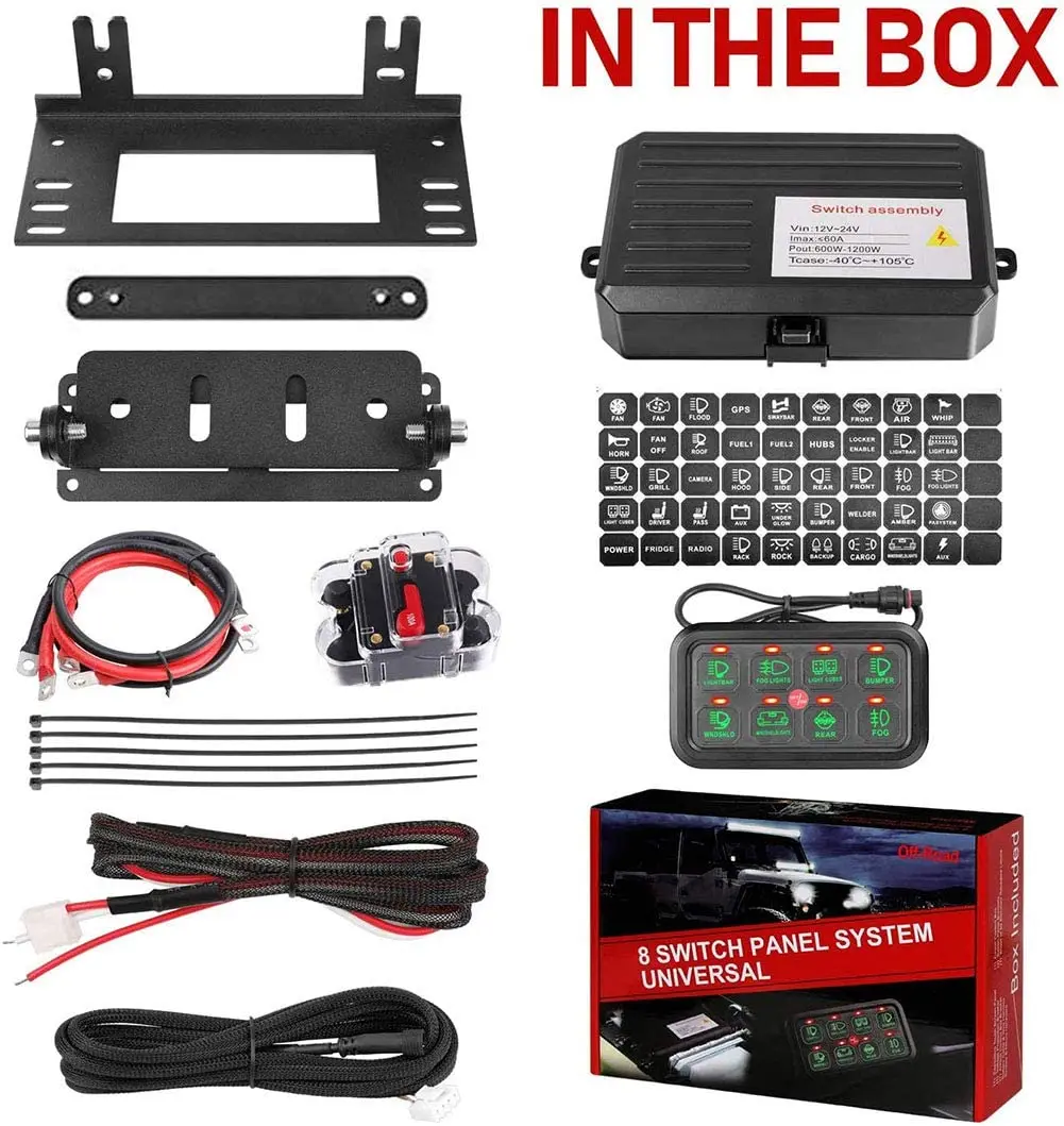 حار بيع سعر معقول لوحة غشاء التبديل لوحة التحكم المركزية تعديل زر التبديل 8 عصابة لوحة التبديل ل RV