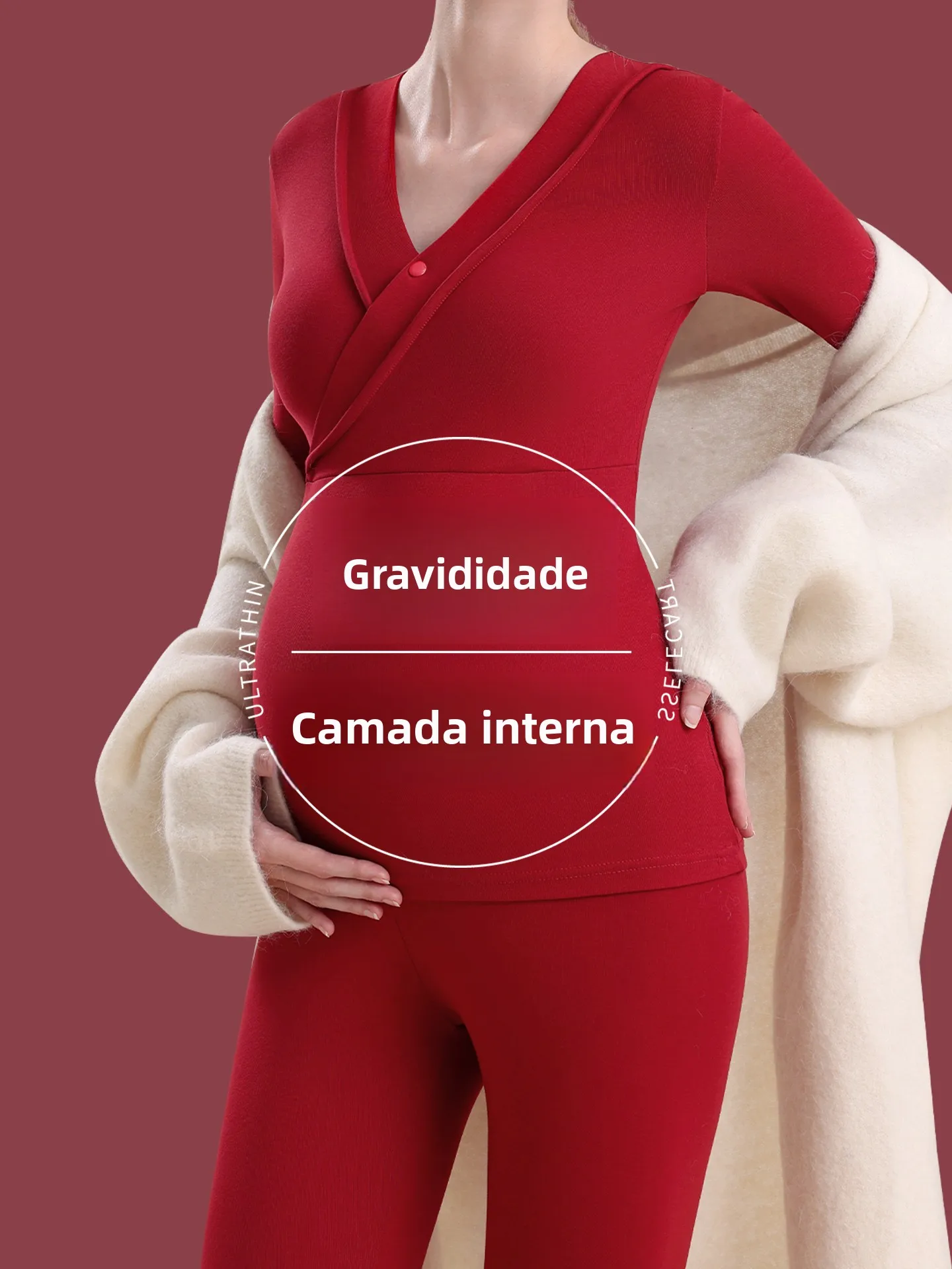 pure-cotton-maternity-nightgown-home-wear-postpartum-bottoming-red-sleepwear-for-pregnant-women-v-neck-long-sleeve-sleep-dress