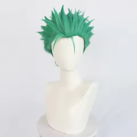 Roronoa Zoro Cosplay Green Zoro Wig Man Women Halloween Party Role-playing Prop Cosplay Wigs Anime