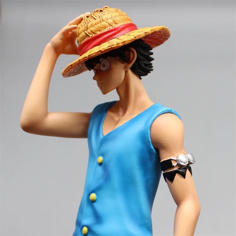 One Piece Monkey D. Luffy Action Figure First Appearance After Two Years Luffy Anime Touching The Hat Cool Pvc Models Toys