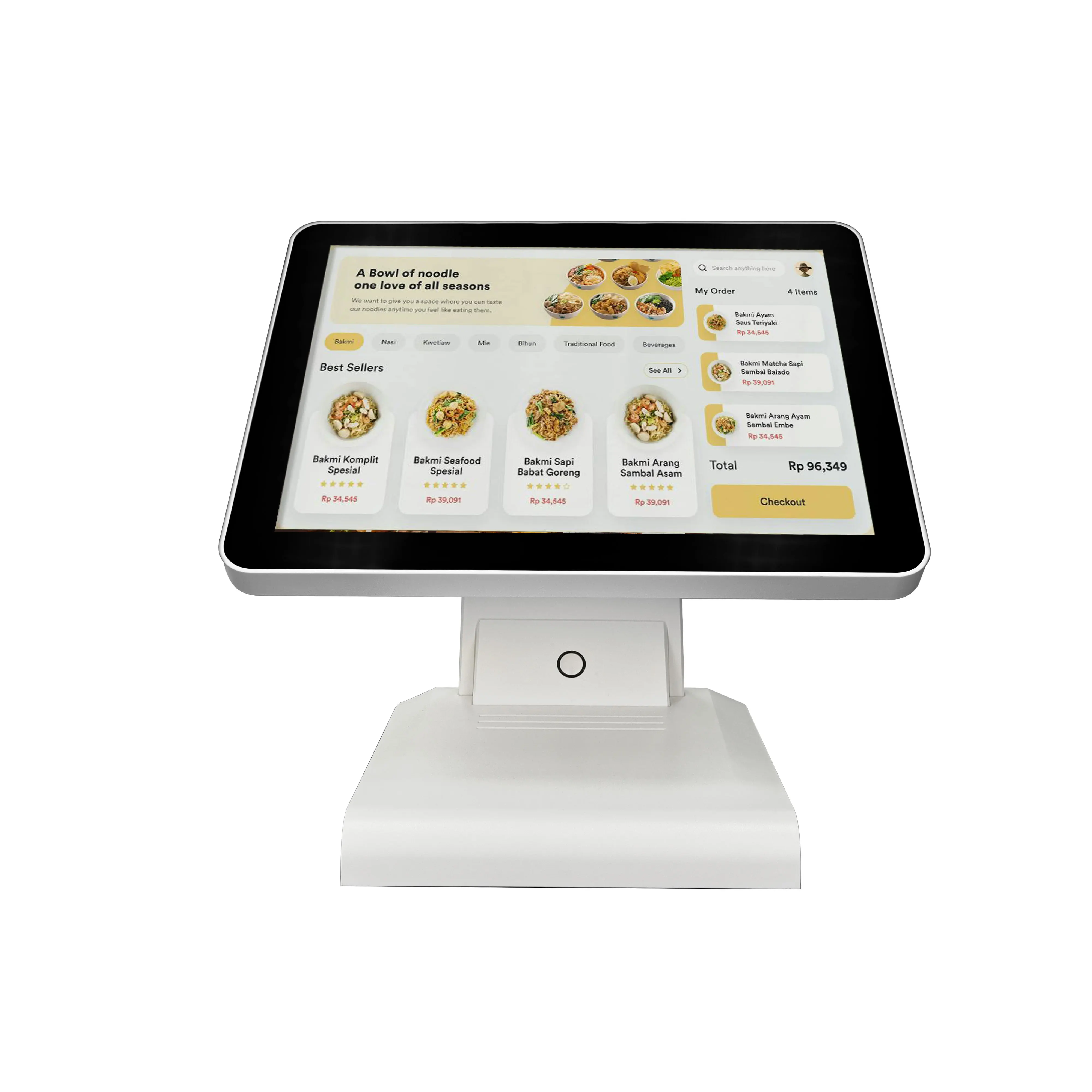All-In-One POS System Retail Intel I3 15'' 10 Point Capacitive Touch Screen 8GB RAM 1024x768 Resolution Wi-Fi Bluetooth Windows