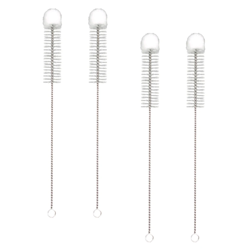 

4pcs Cleaning Cotton Tip Tube Bottle Flask Beaker Brush Test Cup Small Hole Handle Labs Bottle Cleaning Brush Set